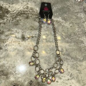 Paparazzi Silver Necklace and Earring Set